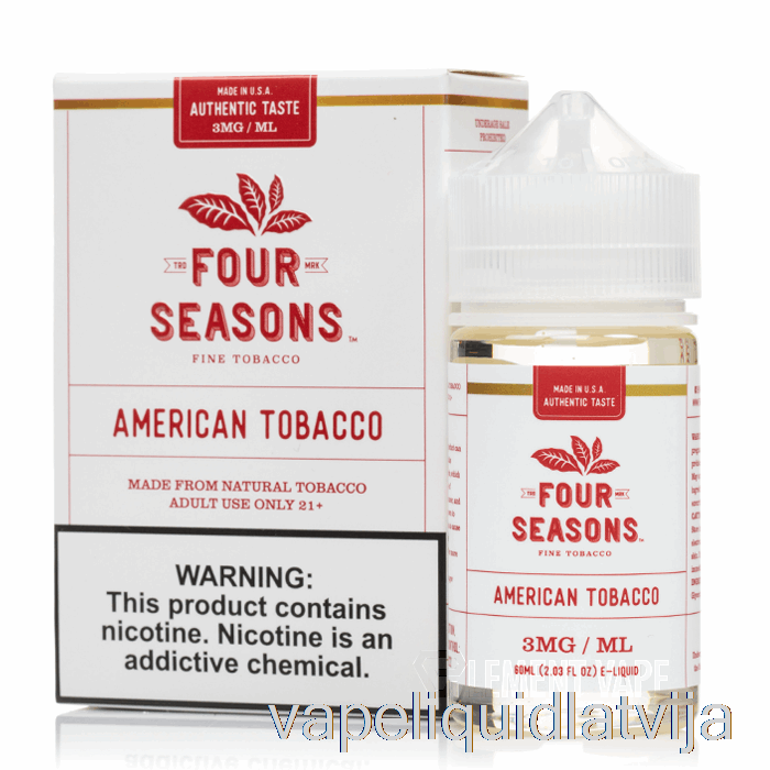 American Tobacco - četras Sezonas - 60ml 12mg Vape šķidrums